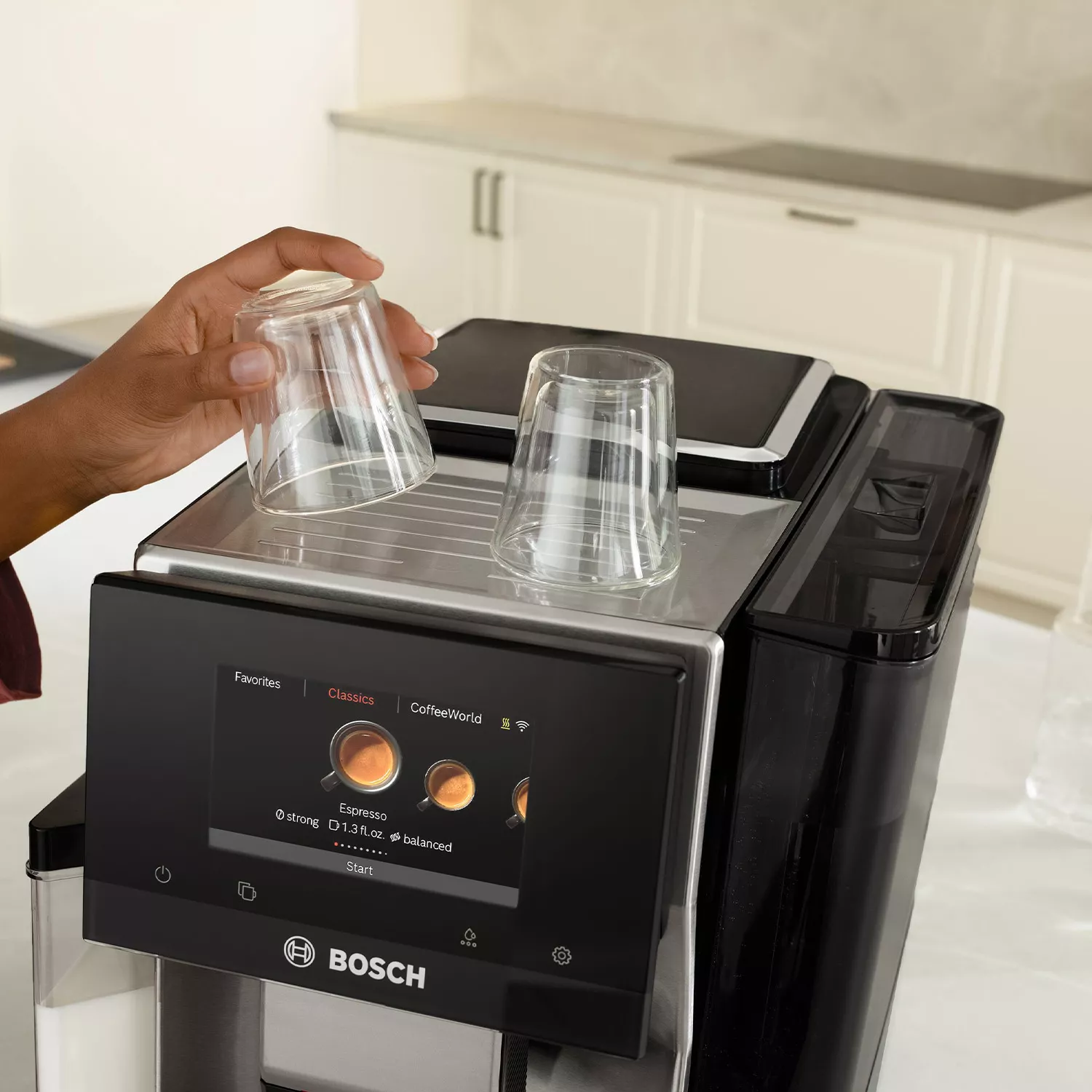 Bosch 800 Series Fully Automatic Espresso Machine in Stainless Steel