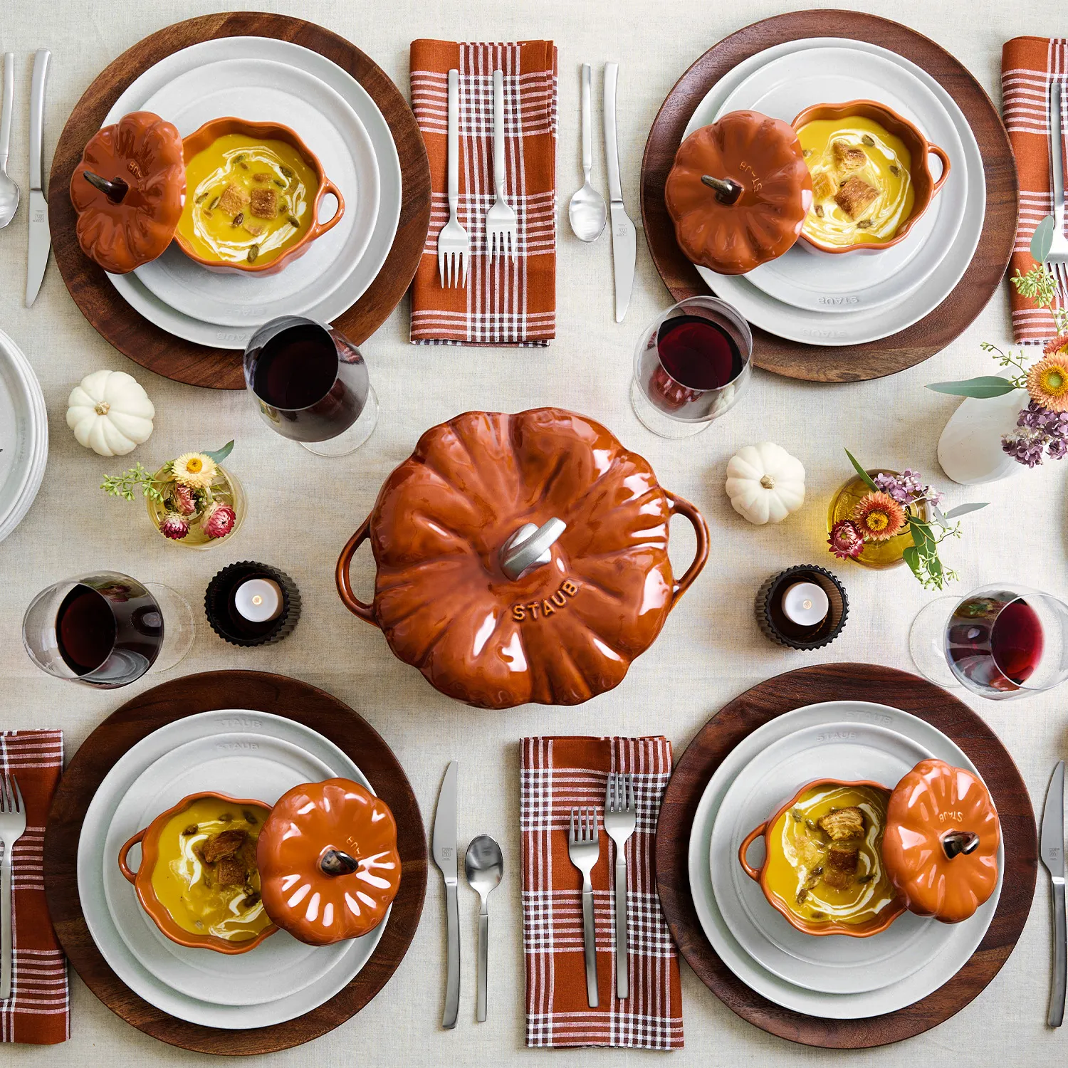 Staub Stoneware Mini Pumpkin Cocotte, .5 qt