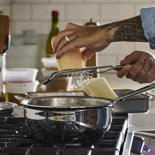 All-Clad D3 Stainless Steel Chef's Selection Saucier, 3 qt.
