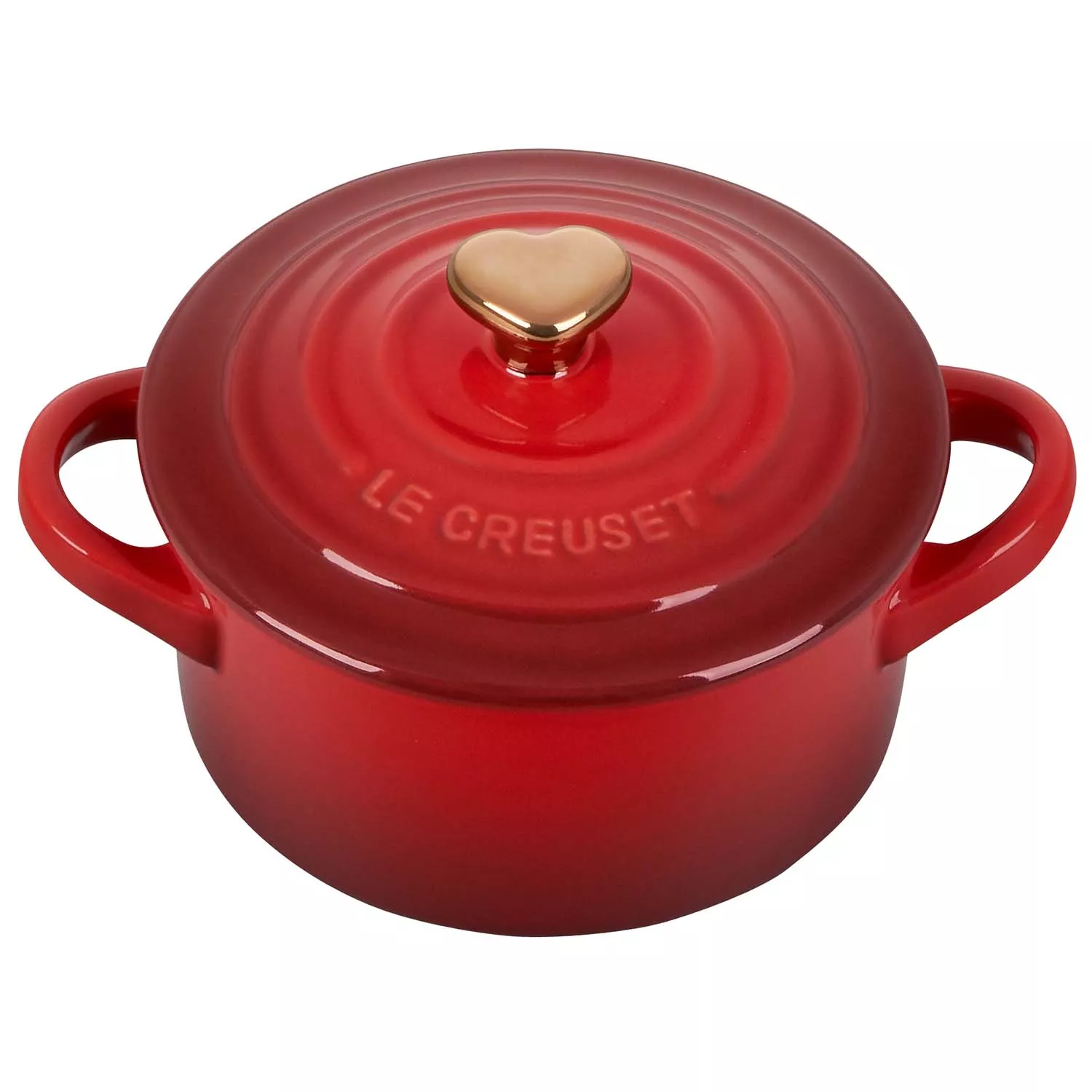 Le Creuset Petite Cocotte with Gold Heart Knob, 8 oz.