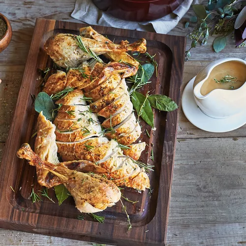 Dry-Brined Turkey with Savory Herb Butter