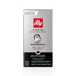 illy Espresso Forte Extra Bold Roast Aluminium Capsules I only use this type for espresso, as it would be lost in cappuccino and other coffee based drinks