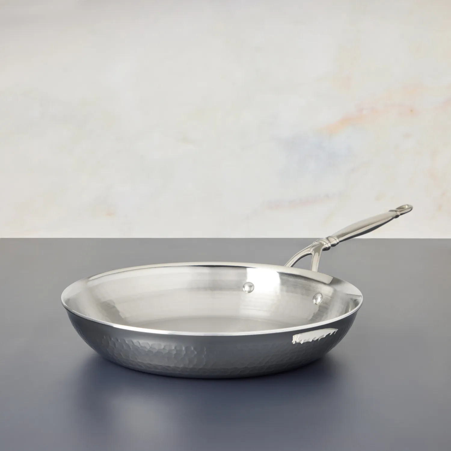 Ruffoni Opus Prima Hammered Stainless Steel Skillet