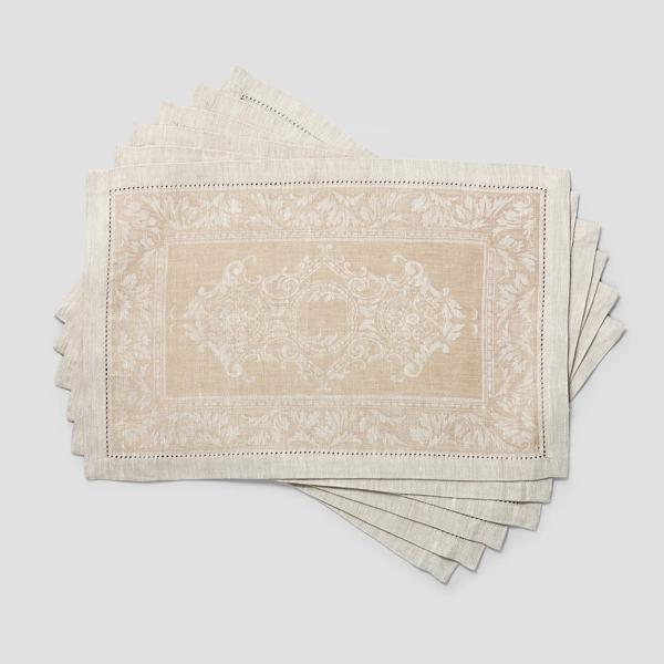 French Home Arboretum Linen Placemats, Set of 6