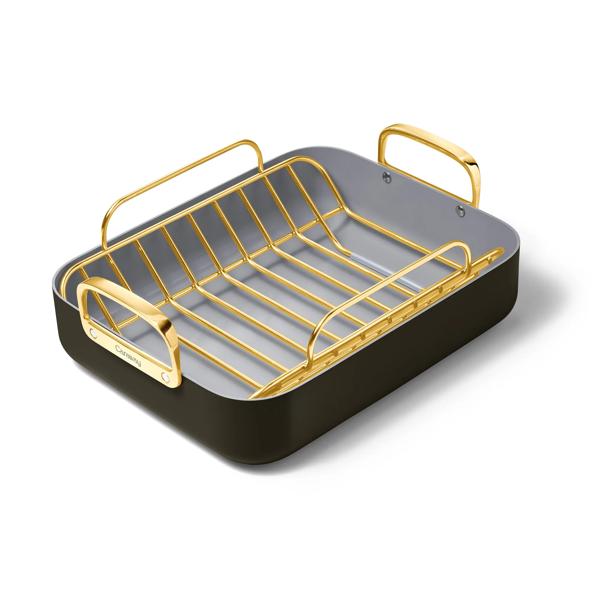 Caraway Ceramic Nonstick Roasting Pan with Rack, 16"x13"