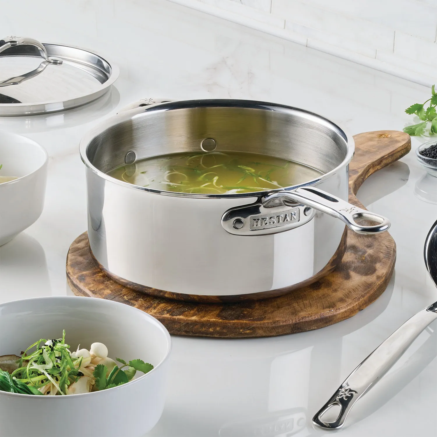 Hestan ProBond Luxe Stainless Steel Saucepan with Lid