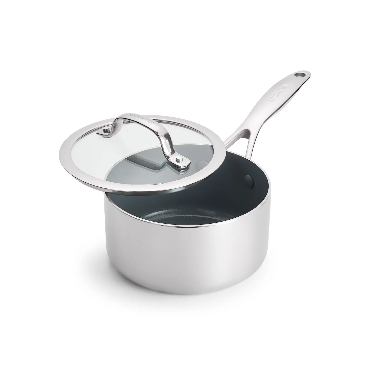 GreenPan Stainless Steel Valencia Pro Saucepan w/ Lid, 1.6 qt.