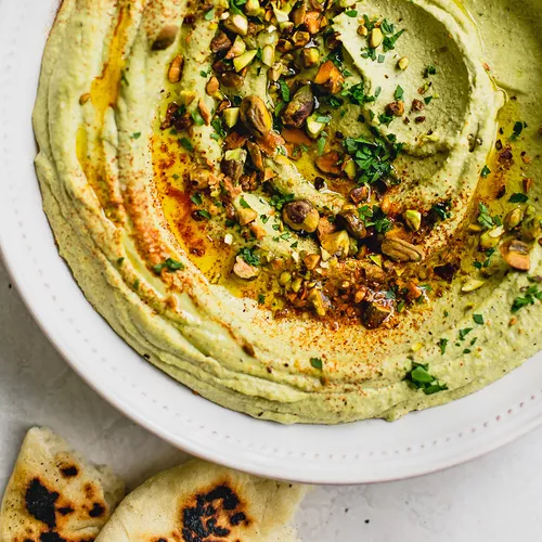 Pistachio-Pesto Hummus