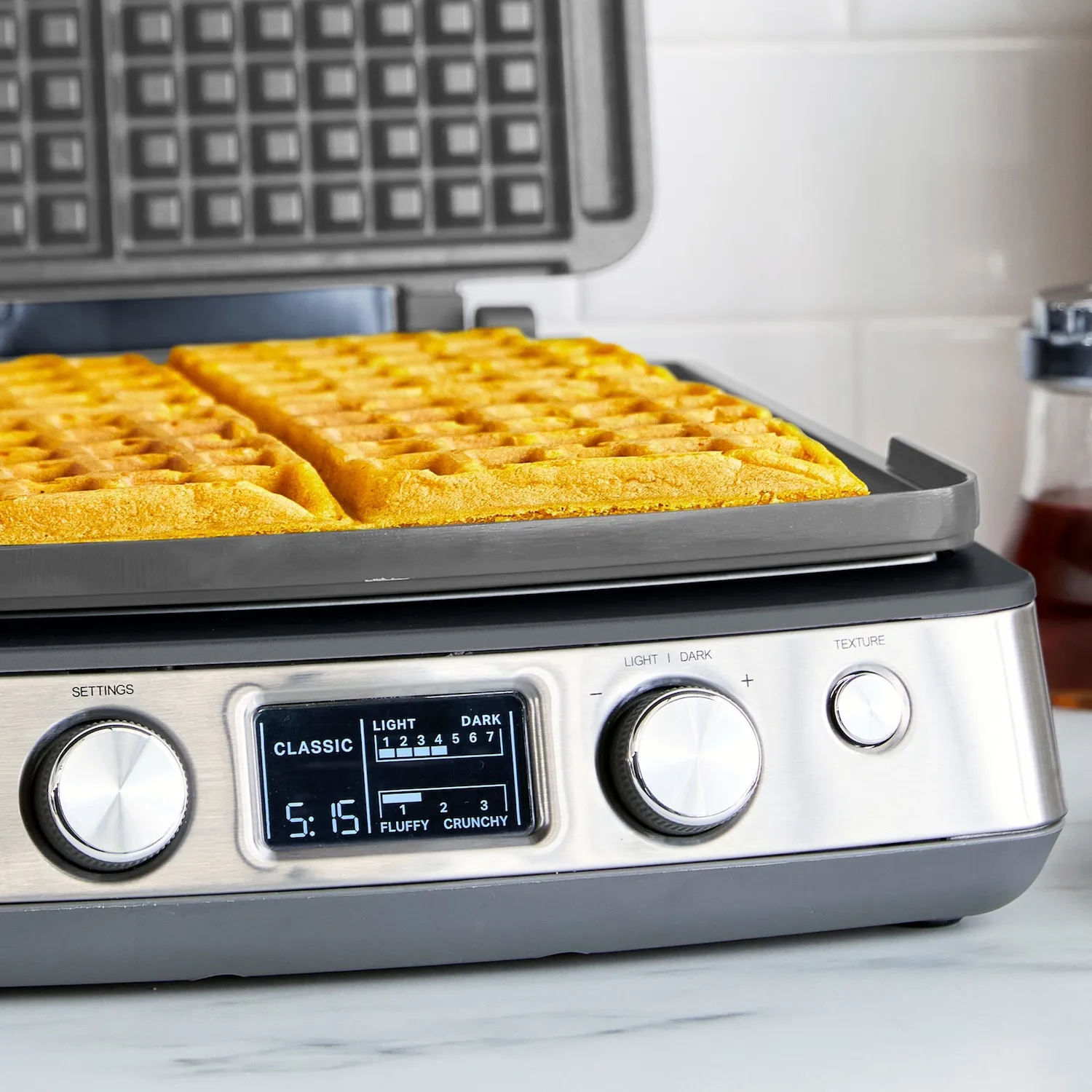 GreenPan 4-Square Waffle Maker with Removable Plates