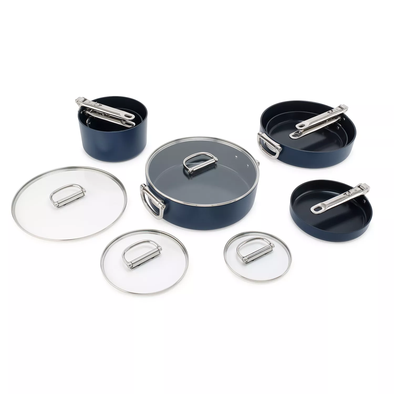 Joseph Joseph Space Ceramic Nonstick 10-Piece Cookware Set
