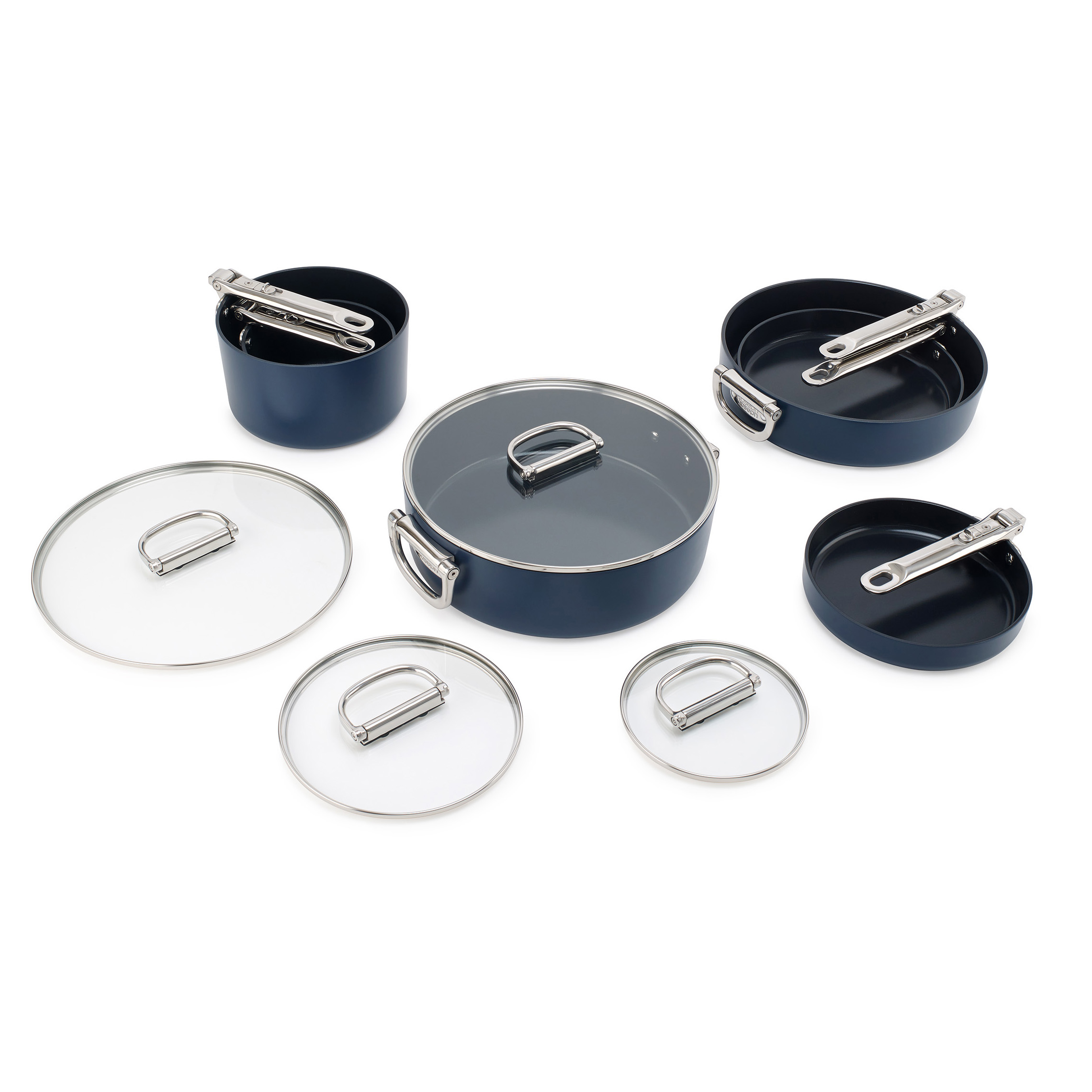 Joseph Joseph Space Ceramic Nonstick 10-Piece Cookware Set