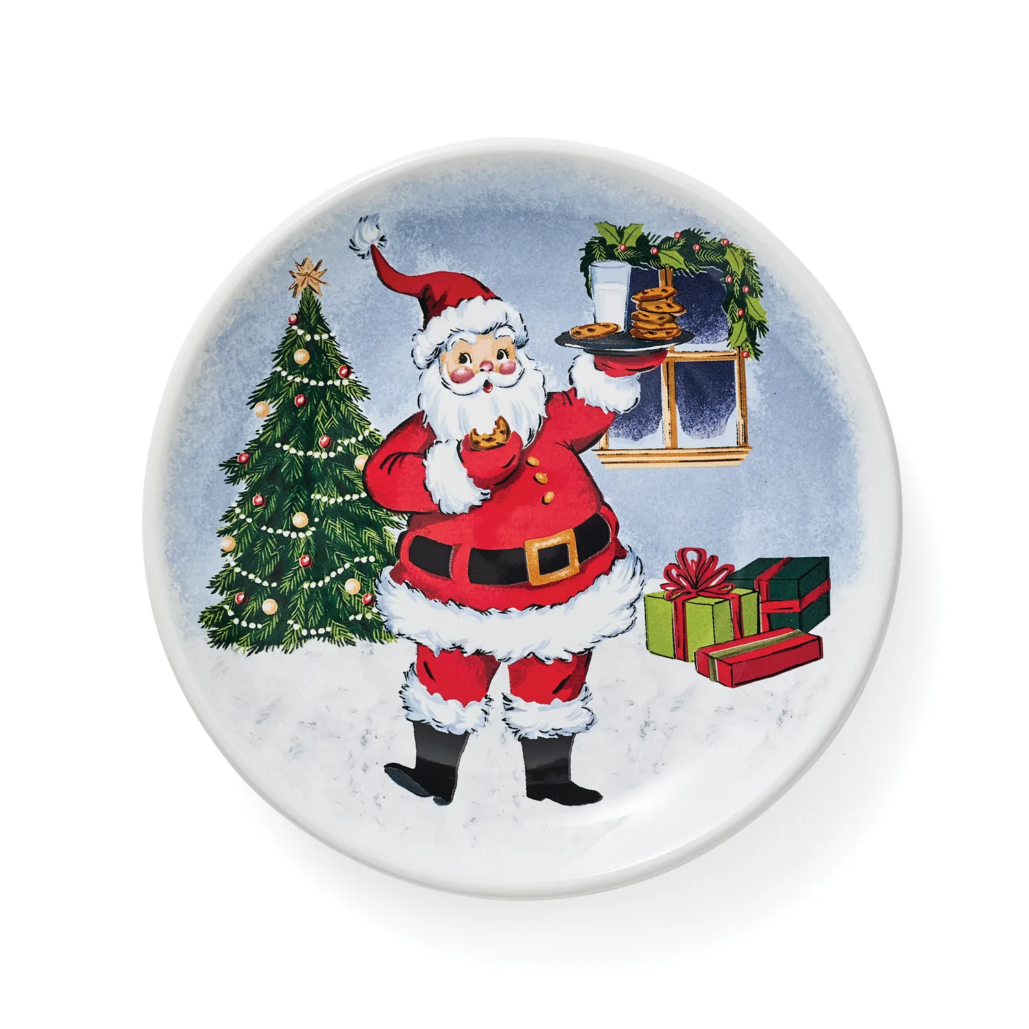 Sur La Table Santa Appetizer Plates, Set of 4