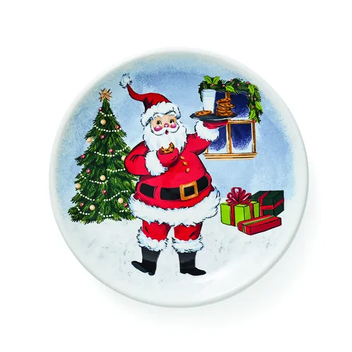 Sur La Table Jolly Santa Appetizer Plates, Set of 4