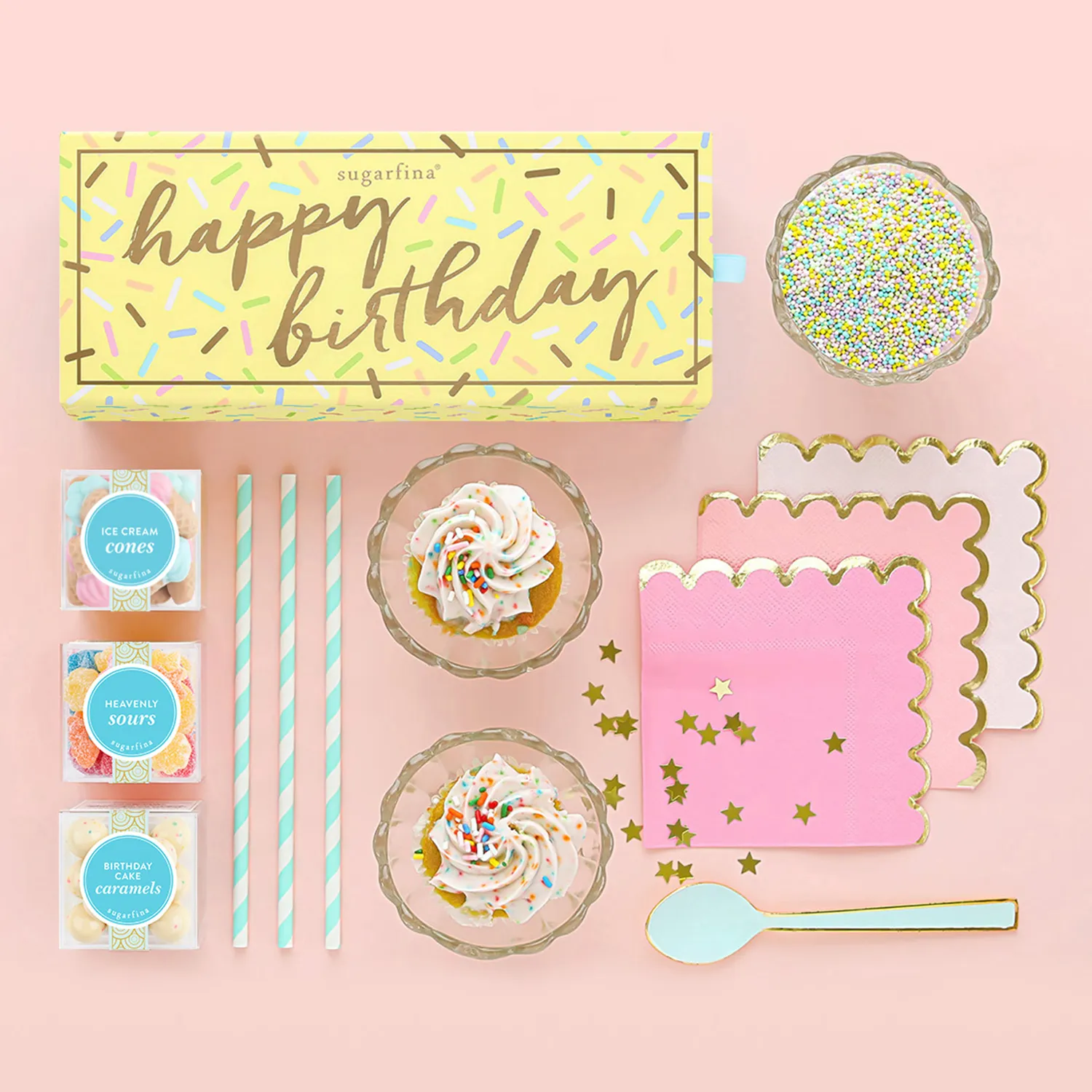 Sugarfina Happy Birthday Candy Bento Box, Set of 3