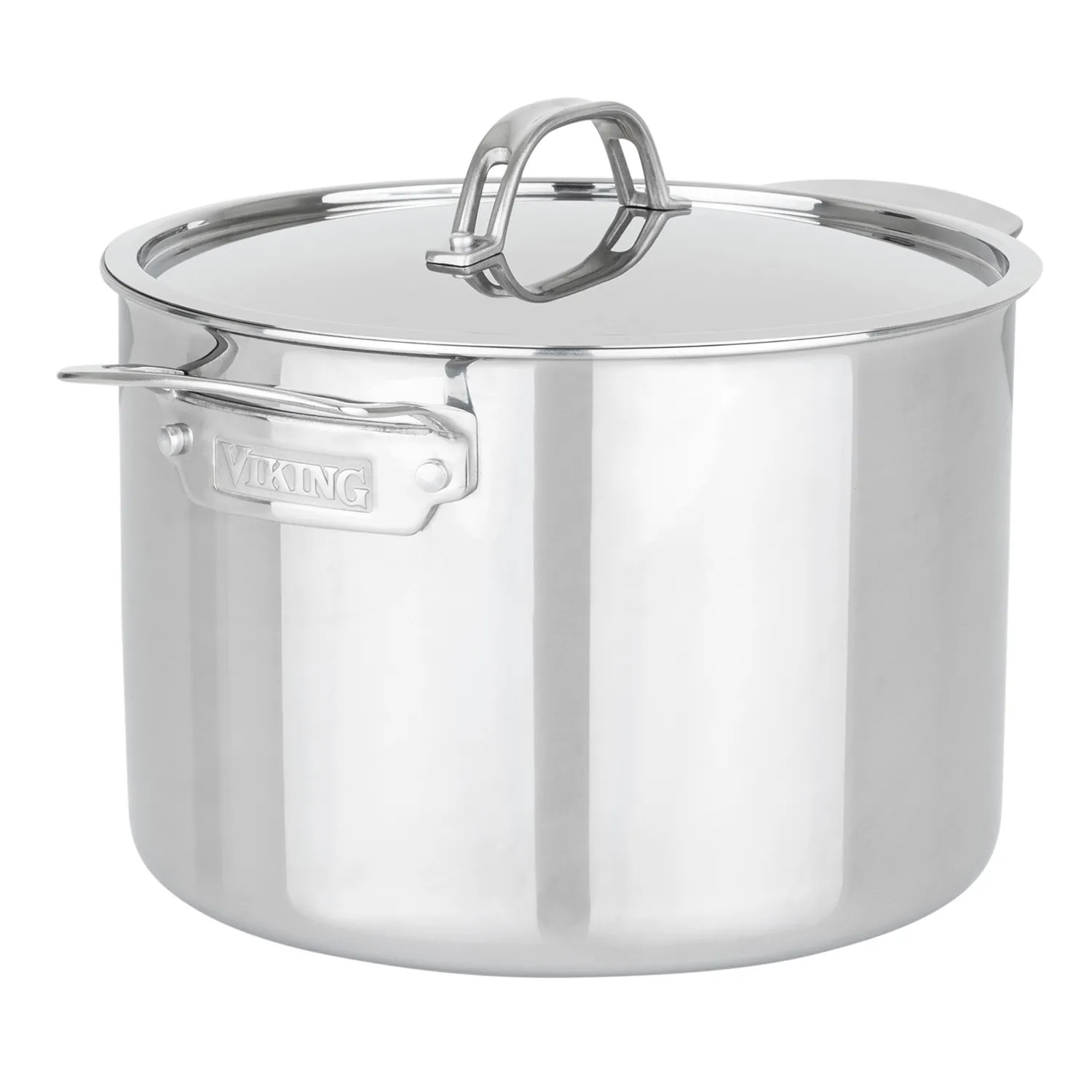 Viking PureGlide Pro 3-Ply Stock Pot with Glass Lid, 8 qt.