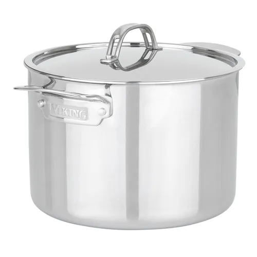 Viking PureGlide Pro 3-Ply Stock Pot with Glass Lid, 8 qt.