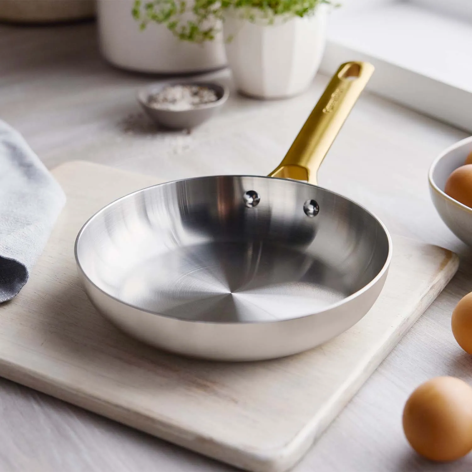 GreenPan Reserve Pro Stainless Steel Skillet, 8"