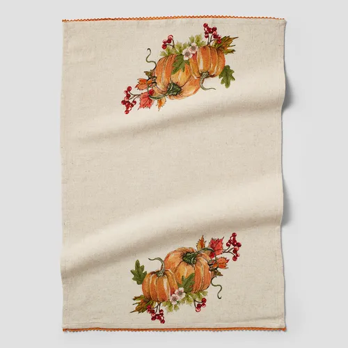 Sur La Table Pumpkin Natural Kitchen Towel