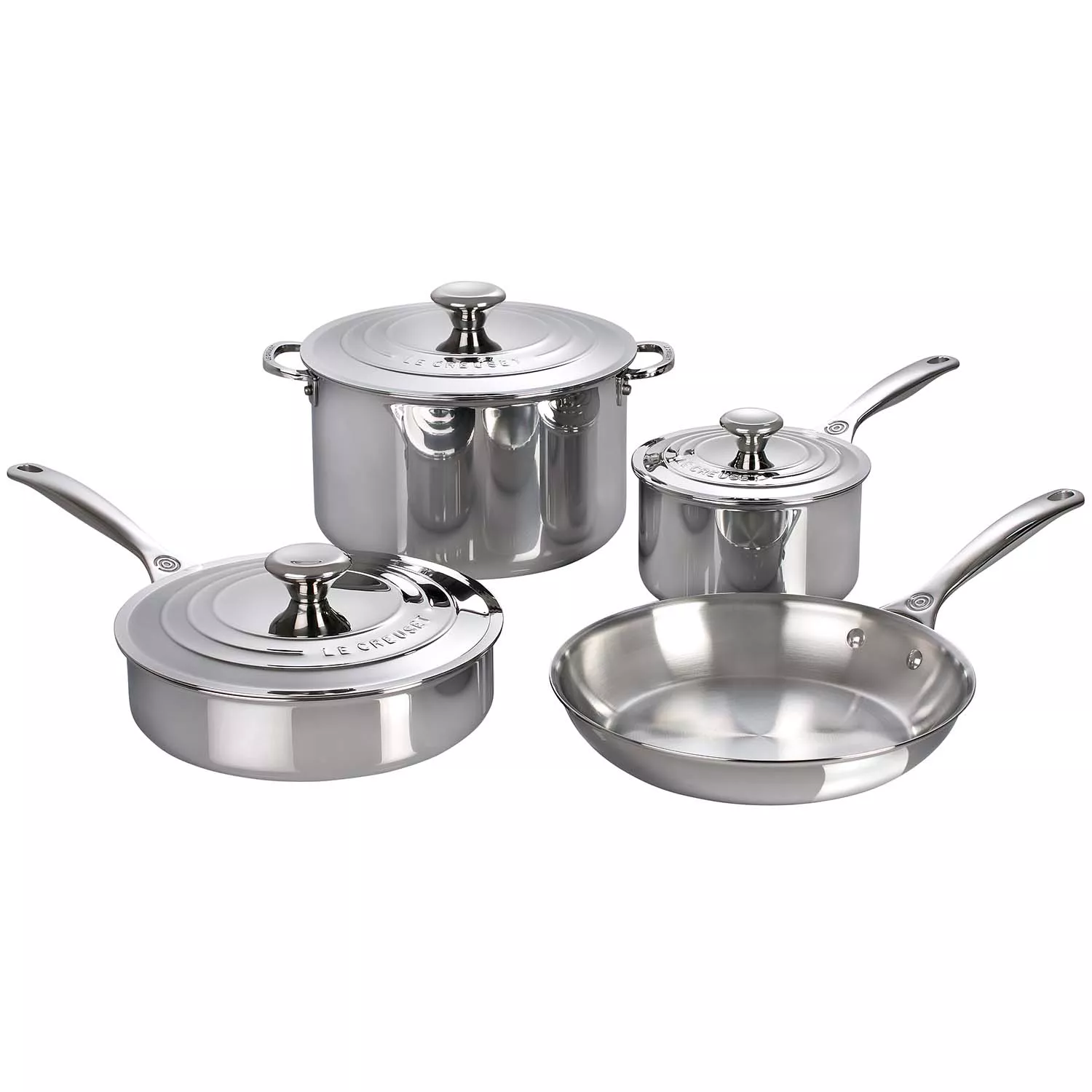 Le Creuset Stainless Steel 7-Piece Cookware Set