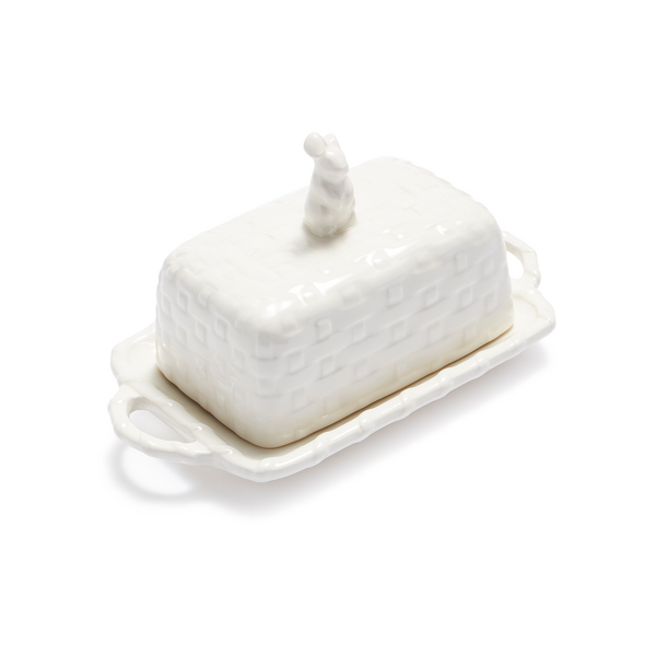Earthenware Bunny Butter Dish