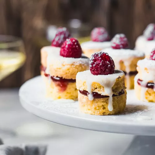 Victoria Sponge Cakes with Elderflower Glaze