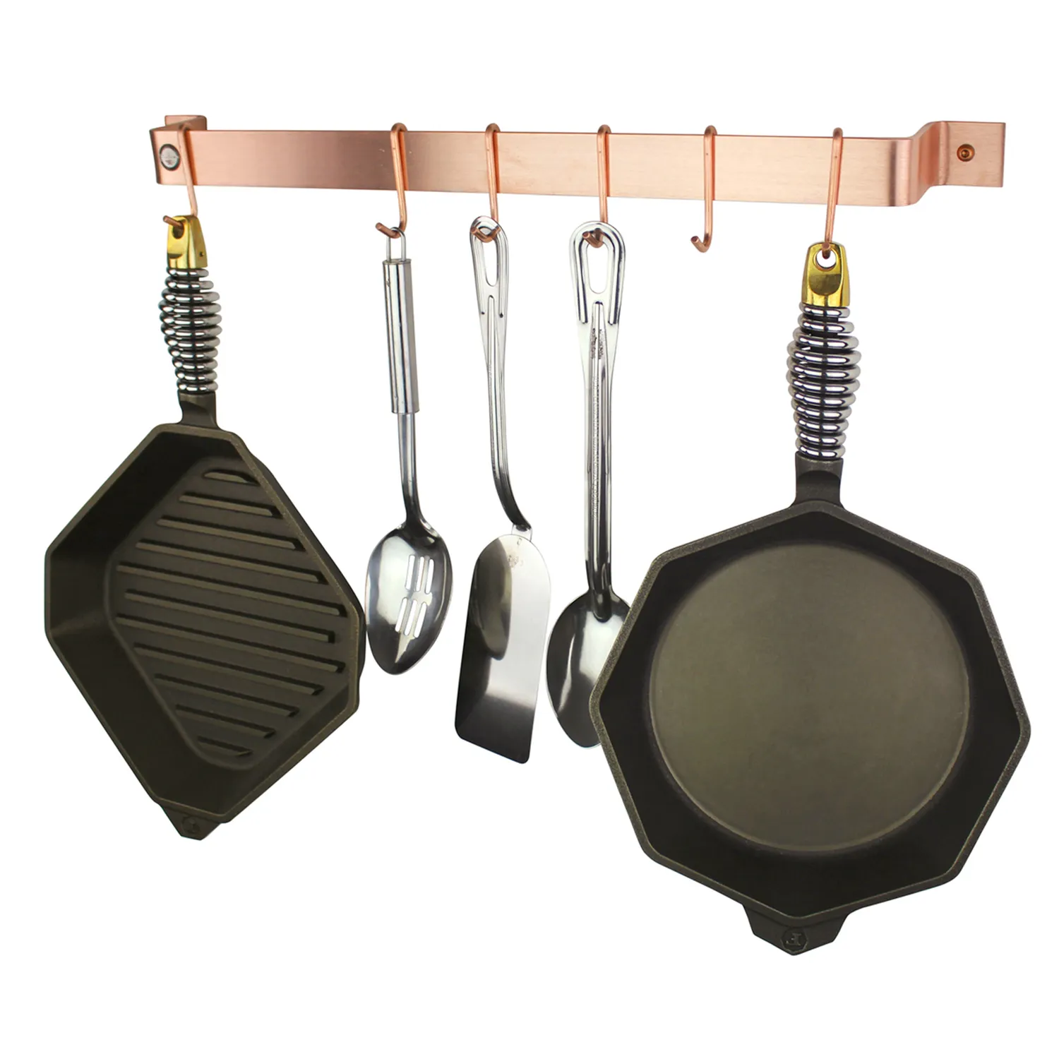 Enclume Easy Mount Brushed Copper Utensil Bar Wall Racks