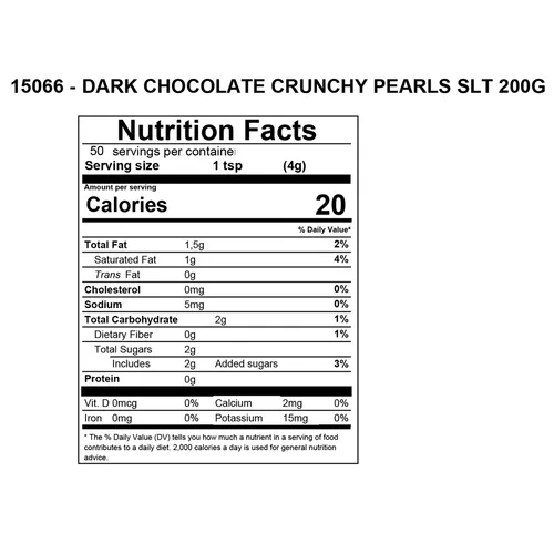 Valrhona ™ Dark Chocolate Crunchy Pearls, 55% Cacao