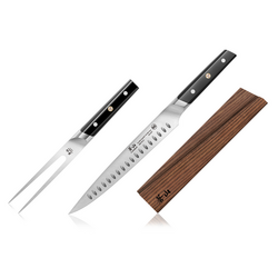 Cangshan TC Series Swedish Sandvik Steel Forged Carving Knife & Carving Fork Set, 9&#34; & 6&#34;