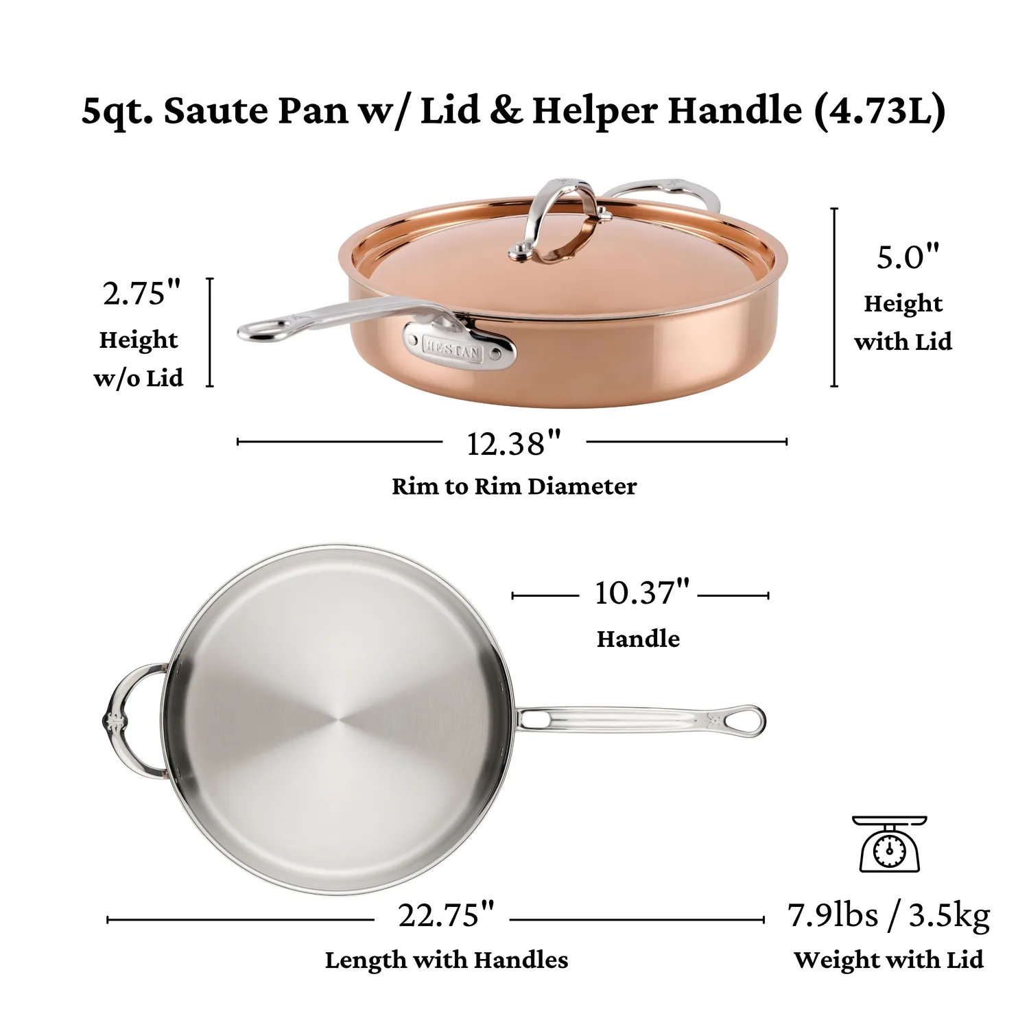 Hestan CopperBond® Aura™ Covered Sauté Pan