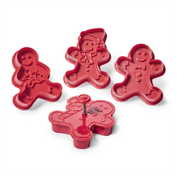 Sur La Table Gingerbread Person Impression Cookie Cutters, Set of 4