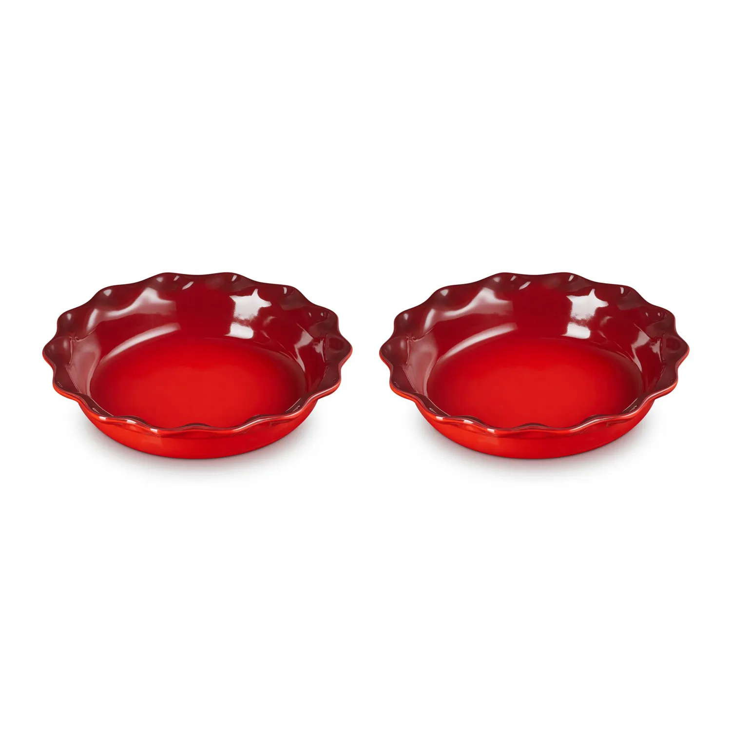 Le Creuset Heritage 2-Piece Fluted Pie Dish Set, 9"
