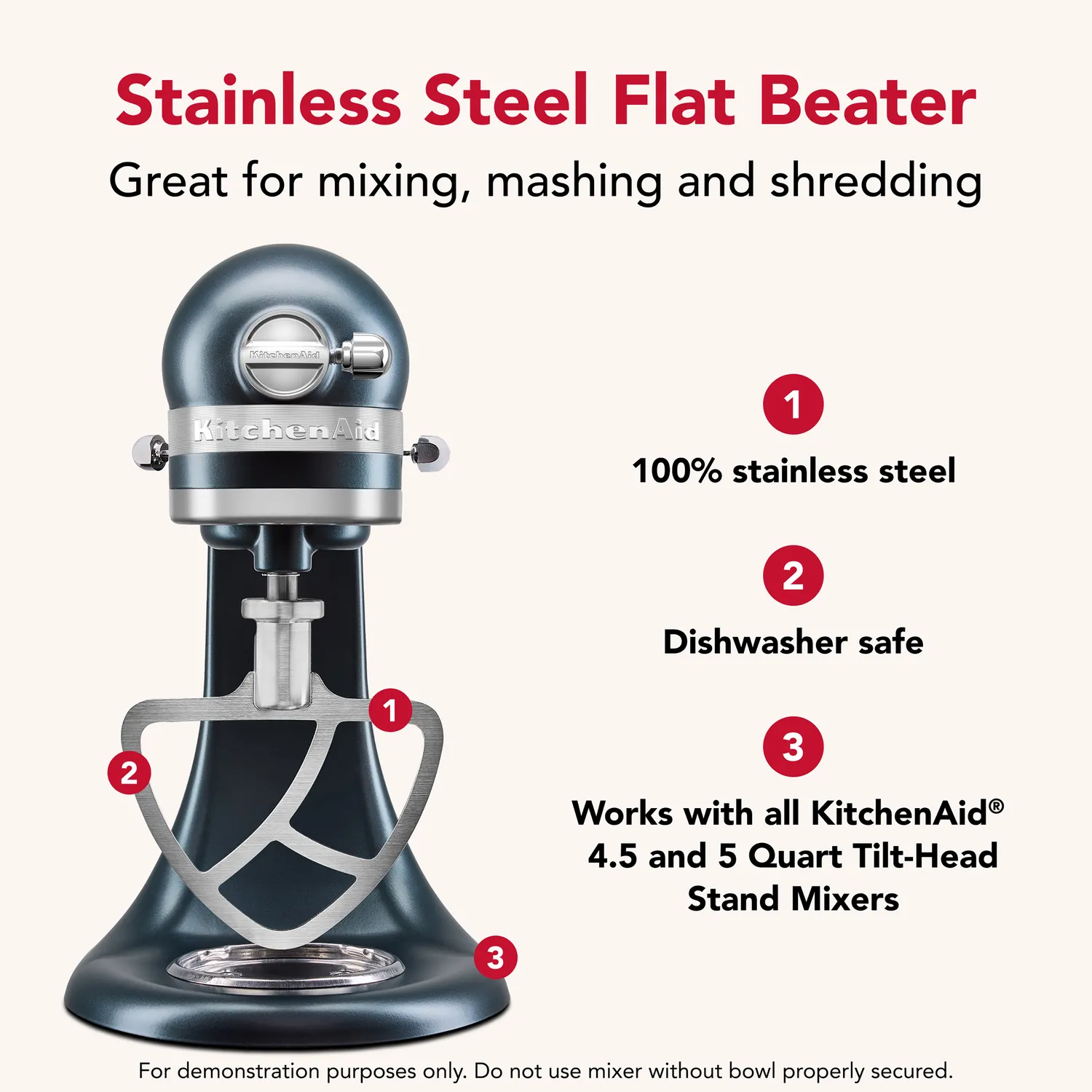 KitchenAid Stainless Steel Flat Beater 