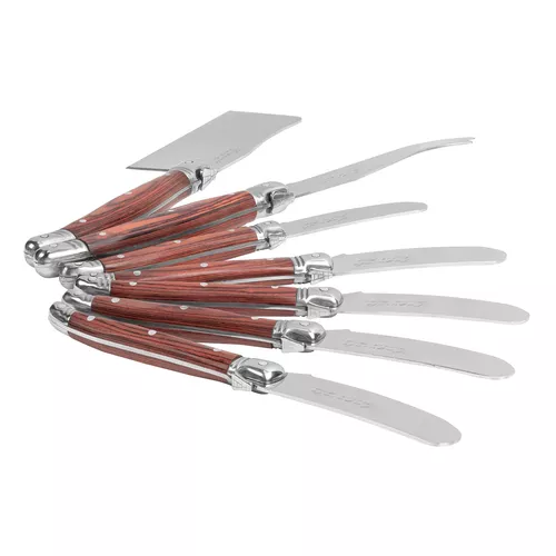 French Home 7-Piece Laguiole Cheese Knife & Spreader Set, 7 Piece