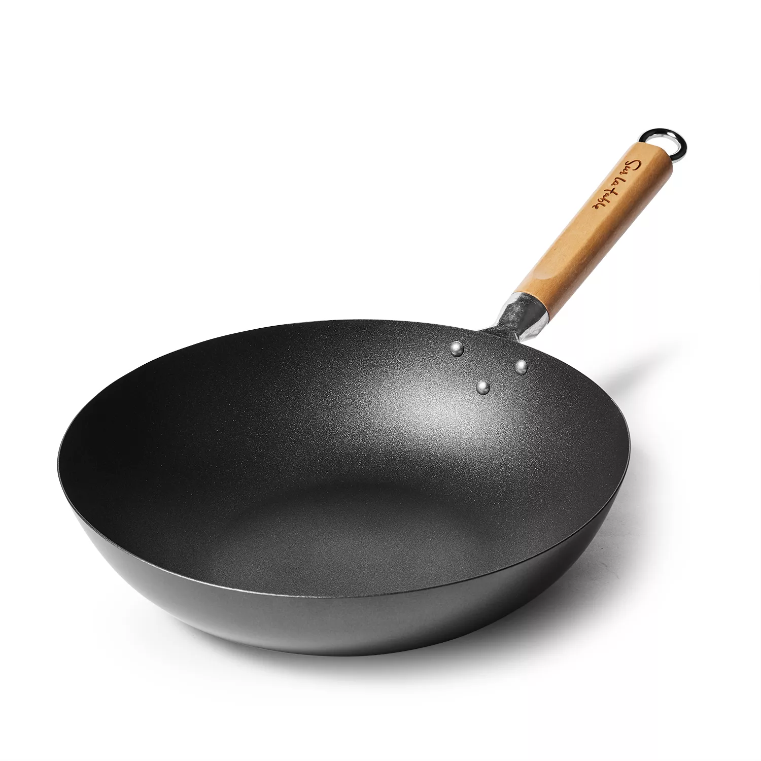 Sur La Table Carbon Steel Wok, Gray