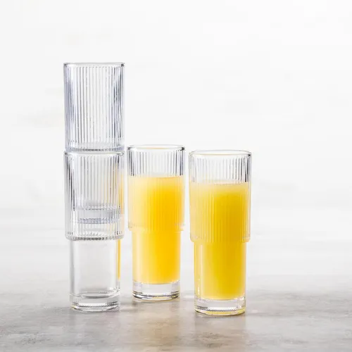 Fortessa Noho Stackable Collins Glasses, Set of 4