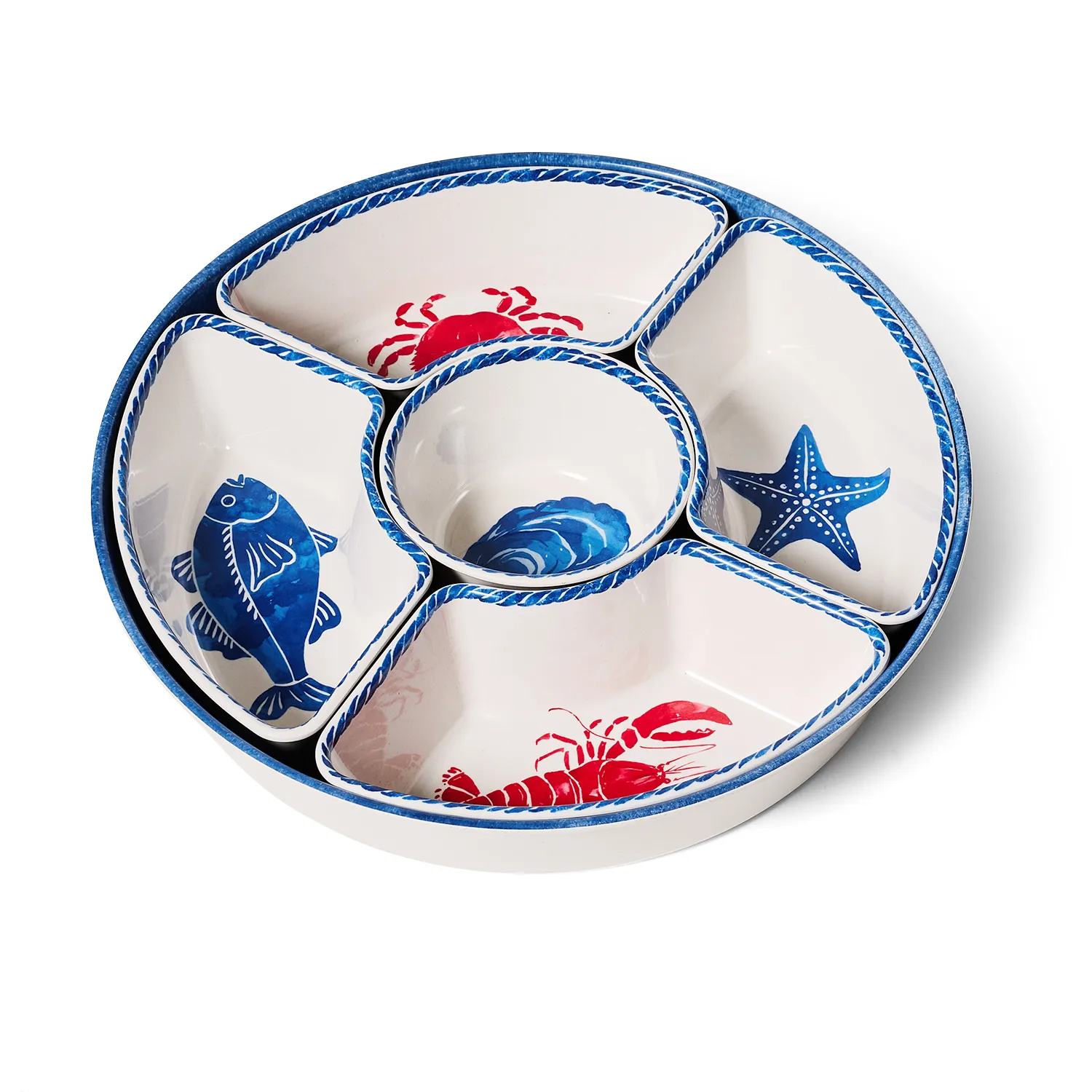 Sur La Table Seaside 6-Section Serve Platter