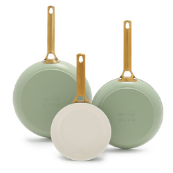 GreenPan Reserve Skillet, Set of 3 I bought these 3 months ago, they are a beautiful set of pans
