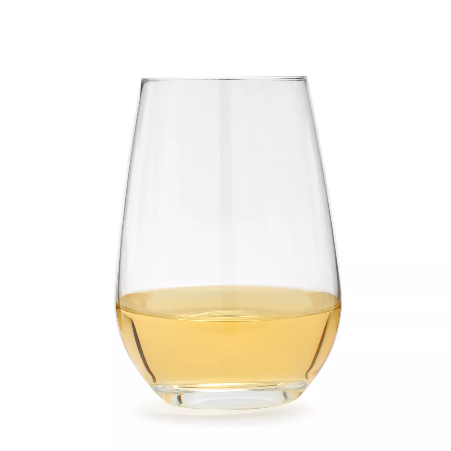 Sur La Table Bistro Stemless Wine Glasses, Set of 4, Clear