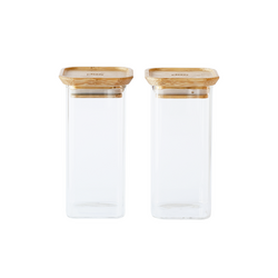 Pebbly Glass Spice Jars, Set of 2