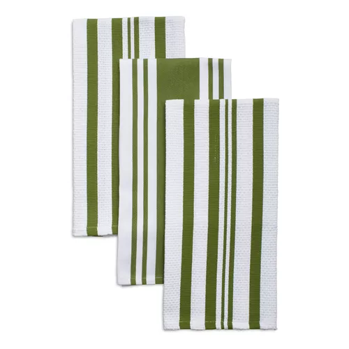 Assorted Twill Kitchen Towels, 28" x 20", Set of 3