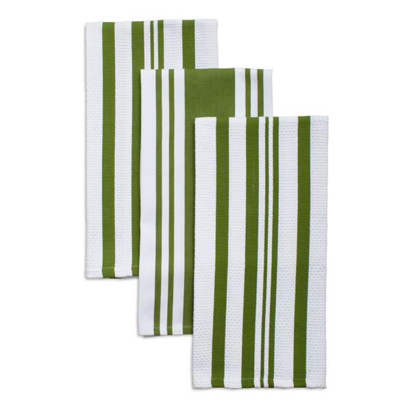 Assorted Twill Kitchen Towels, 28" x 20", Set of 3