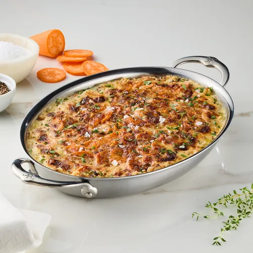 Hestan Provisions Stainless Steel Oval Au Gratin Dish