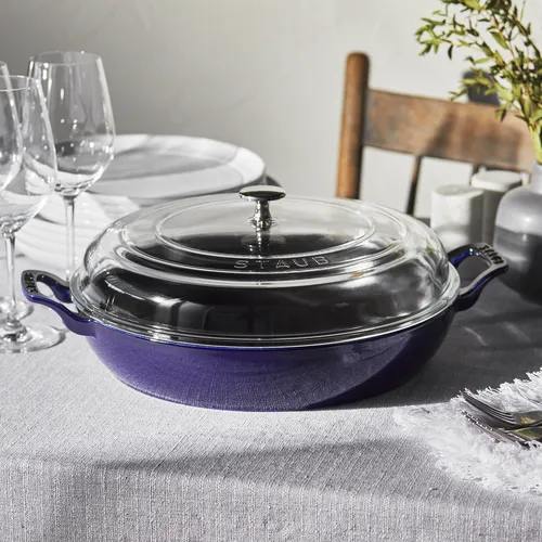 Staub Heritage All-Day Pan with Domed Glass Lid, 3.5 qt.