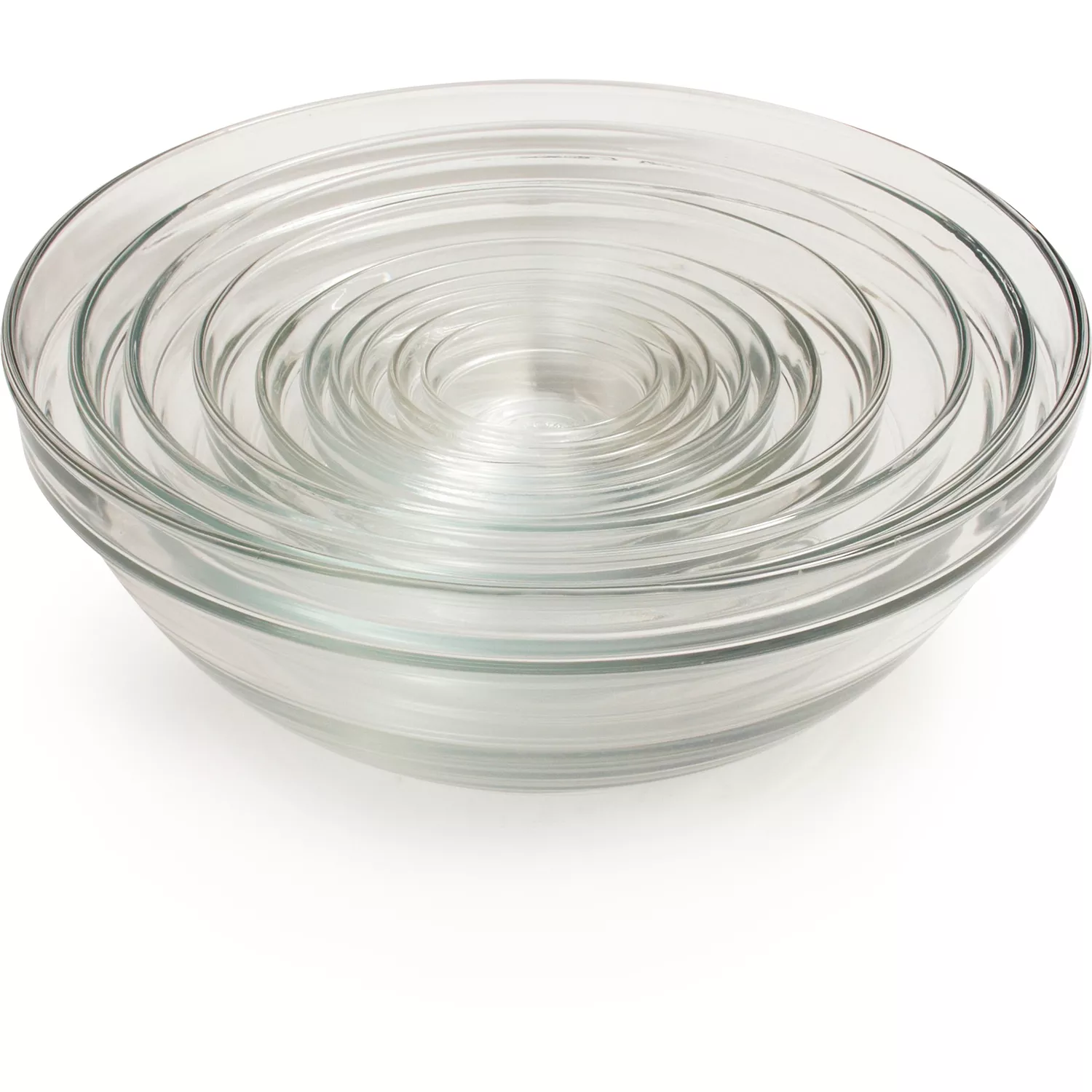 Glass Mixing Bowls for Kitchen, Clear Round Salad Prep Bowls, 1 Pc, 63 oz