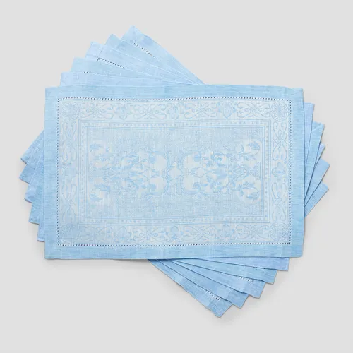 French Home Astra Linen Placemats, Set of 6 