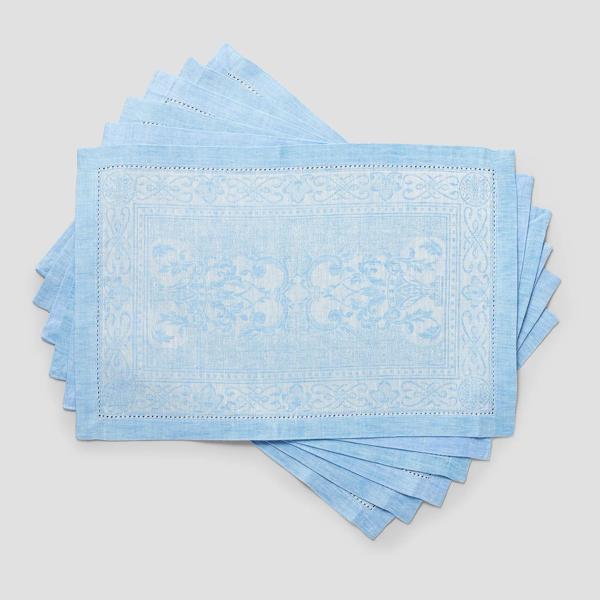 French Home Astra Linen Placemats, Set of 6