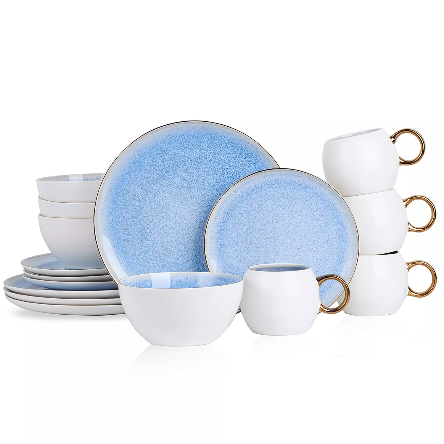 Stone Lain Josephine Porcelain 16-Piece Round Dinnerware Set