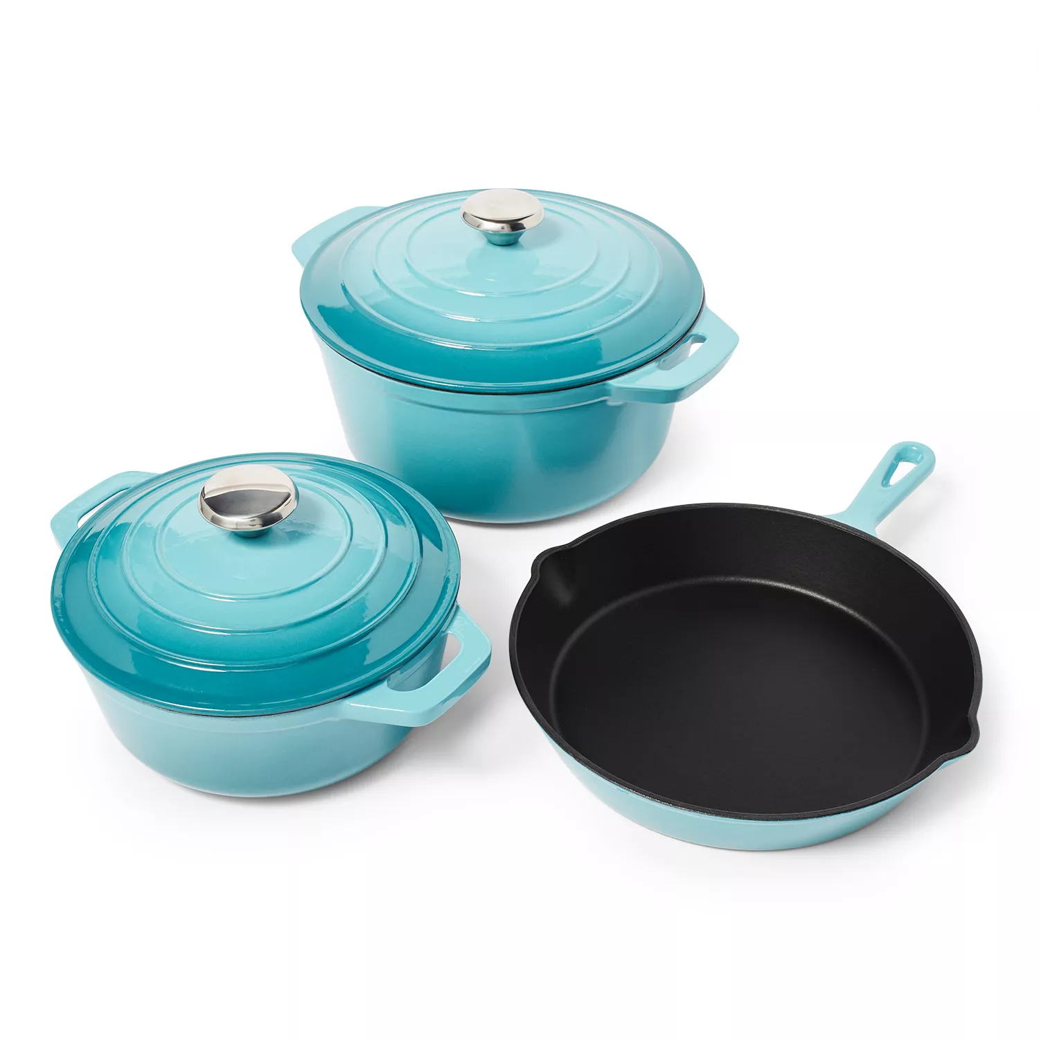 Technique Enameled Cast Iron 5-piece Cookware Set 