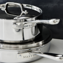 Martha by Martha Stewart Tri-Ply Stainless Steel Skillet