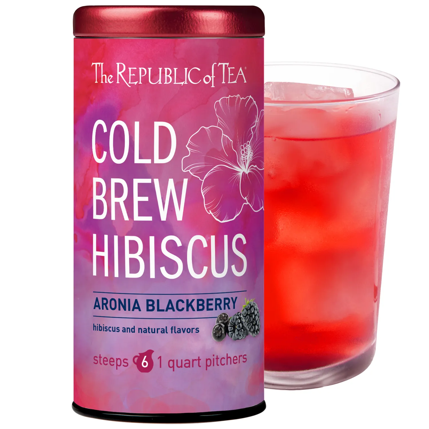 The Republic of Tea Cold Brew Hibiscus Aronia Blackberry Iced Tea 